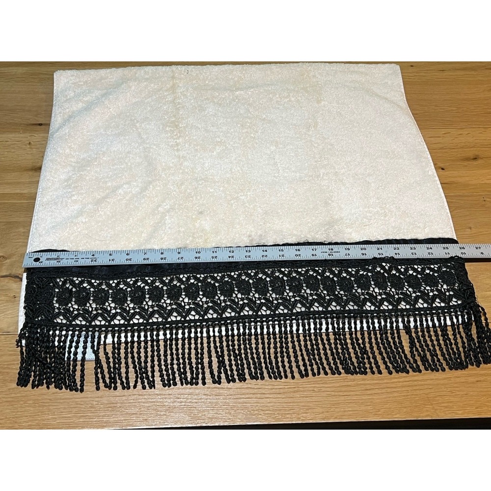 Croscill Home 4 piece bath towel set floral fringe cotton cream Vtg READ - Picture 10 of 16
